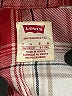Levi's Plaid Burgundy Long Sleeve Button-Down Shirt Size 6 - 7 - photo 3