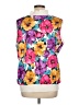 Assorted Brands 100% Polyester Floral Purple Sleeveless Blouse Size L (estimated) - photo 2