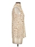 DKNY Animal Print Ivory Sleeveless Blouse Size S - photo 4
