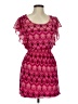 Big Strike 100% Polyester Chevron-herringbone Pink Cocktail Dress Size M - photo 1