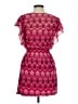 Big Strike 100% Polyester Chevron-herringbone Pink Cocktail Dress Size M - photo 2