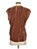Dear John 100% Polyester Metallic Brown Short Sleeve Top Size XS - photo 2
