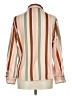 Unbranded 100% Polyester Stripes Tan Long Sleeve Blouse Size L - photo 2