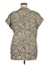 Cynthia Steffe 100% Polyester Animal Print Tan Short Sleeve Blouse Size XL - photo 2