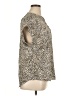 Cynthia Steffe 100% Polyester Animal Print Tan Short Sleeve Blouse Size XL - photo 4