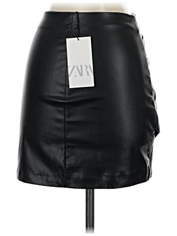 Zara Faux Leather Skirt (view 2)