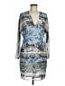 Reiss 100% Polyester Graphic Blue Cocktail Dress Size 8 - photo 1
