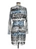 Reiss 100% Polyester Graphic Blue Cocktail Dress Size 8 - photo 2