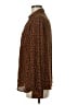 The Limited 100% Polyester Animal Print Brown Long Sleeve Blouse Size M - photo 5