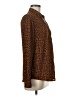 The Limited 100% Polyester Animal Print Brown Long Sleeve Blouse Size M - photo 4