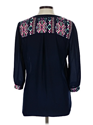 Pink Owl 3/4 Sleeve Blouse (view 2)