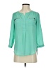 My Michelle Teal 3/4 Sleeve Blouse Size XS - photo 1