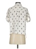 Vixbe Polka Dots Ivory Short Sleeve Button-Down Shirt Size S - photo 2