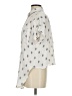 Vixbe Polka Dots Ivory Short Sleeve Button-Down Shirt Size S - photo 5