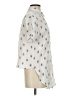 Vixbe Polka Dots Ivory Short Sleeve Button-Down Shirt Size S - photo 4