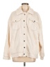 C'est Toi 100% Polyester Solid Ivory Faux Fur Jacket Size M - photo 1