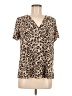 Kohl's Animal Print Tan Short Sleeve T-Shirt Size M - photo 1