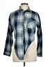 Hyfve Argyle Blue Long Sleeve Button-Down Shirt Size L - photo 1