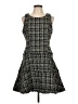 Likely 100% Polyester Tweed Gray Cocktail Dress Size 10 - photo 1