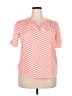 Milano 100% Polyester Pink Short Sleeve Blouse Size XXL (estimated) - photo 1