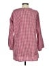 Embellish 100% Cotton Checkered-gingham Red 3/4 Sleeve Blouse Size S - photo 2