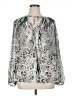 Jennifer Lopez 100% Polyester Silver Long Sleeve Blouse Size 1X - photo 1