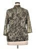 Dana Buchman 100% Polyester Camo Green 3/4 Sleeve Blouse Size 2X - photo 2