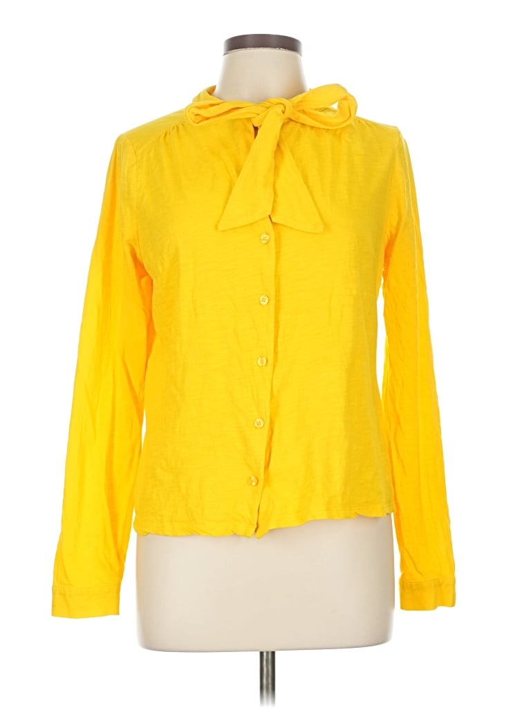 Pre-owned Boden Long Sleeve Blouse In Yellow