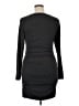 Express Solid Gray Casual Dress Size L - photo 2