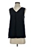 Theory 100% Silk Black Blue Sleeveless Silk Top Size S - photo 1