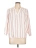 Splendid Stripes Pink 3/4 Sleeve Blouse Size L - photo 1