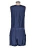 Milly 100% Silk Solid Blue Romper Size S - photo 2