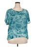 Maurices 100% Polyester Teal Short Sleeve Blouse Size 20 (2) - photo 1