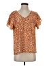 Unbranded 100% Polyester Orange Short Sleeve Blouse Size S - photo 1