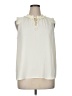 Simply Vera Vera Wang 100% Polyester Ivory Sleeveless Blouse Size XL - photo 1