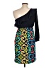 Judith March Print Black Blue Cocktail Dress Size L - photo 2