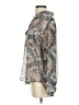 Olivaceous Animal Print Silver Long Sleeve Blouse Size S - photo 5