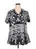 Unbranded Paisley Silver Short Sleeve Blouse Size XXL - photo 1