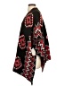Relativity 100% Acrylic Black Red Poncho Size S - photo 5