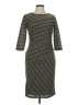 Cato 100% Polyester Chevron-herringbone Gray Cocktail Dress Size 8 - photo 1