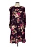 Apt. 9 Floral Purple Casual Dress Size L - photo 1