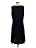 Susan Graver Solid Blue Casual Dress Size L - photo 2
