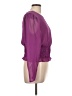 Express Outlet 100% Polyester Purple Long Sleeve Blouse Size L - photo 4