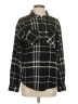 Maurices Plaid Black Long Sleeve Button-Down Shirt Size XS - photo 1