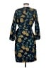 J.Crew 100% Polyester Print Blue Cocktail Dress Size 2 - photo 2