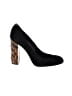 Gucci Houndstooth Black Suede Bamboo Heel Pumps Size EU (IT) 37 1/2 / US 7 1/2 - photo 1