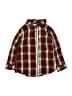 Hatley 100% Cotton Plaid Burgundy Long Sleeve Button-Down Shirt Size 5 - photo 1