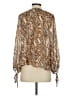 Parker Brown Long Sleeve Blouse Size S - photo 2