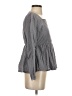 Polagram Gray Long Sleeve Blouse Size S - photo 4