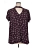 Torrid Stars Purple Short Sleeve Blouse Size 1X Plus (1) - photo 1